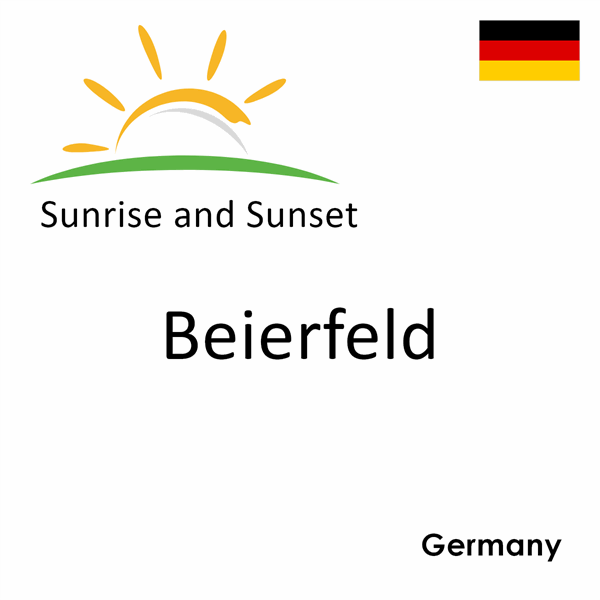 Sunrise and sunset times for Beierfeld, Germany