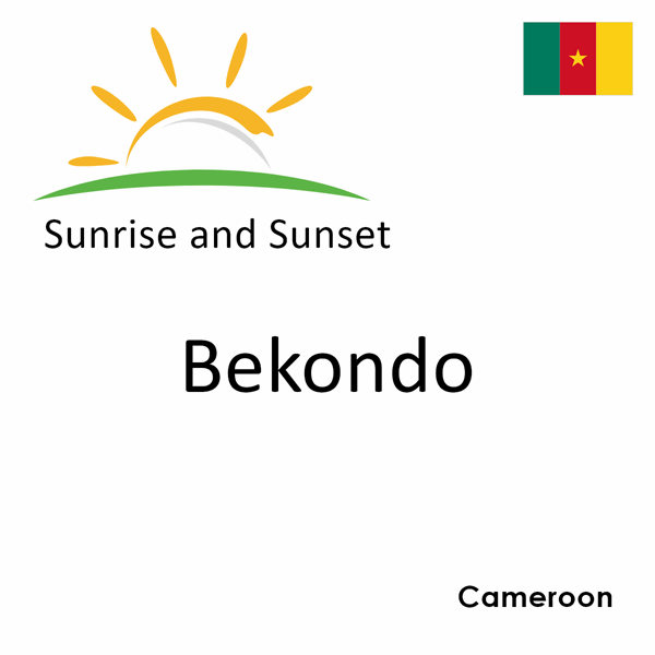 Sunrise and sunset times for Bekondo, Cameroon