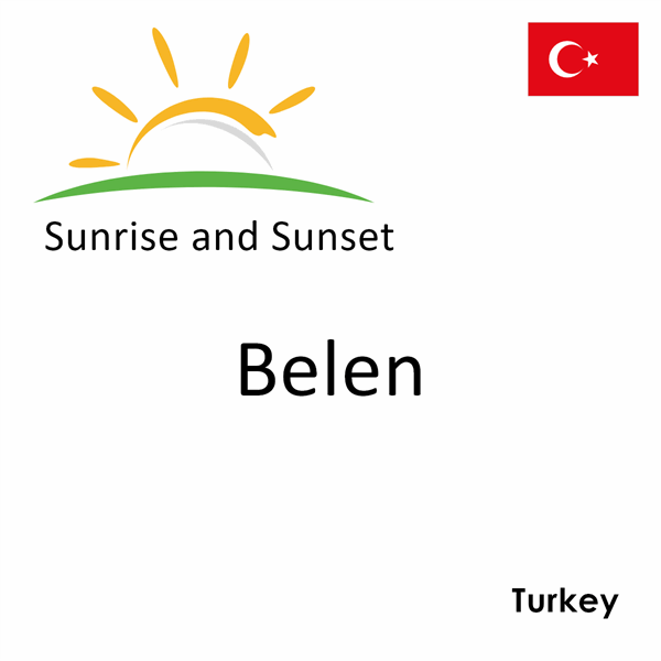 Sunrise and sunset times for Belen, Turkey