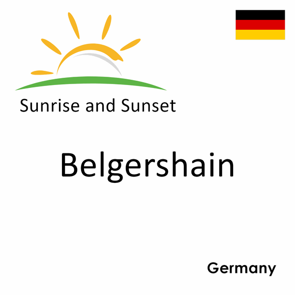 Sunrise and sunset times for Belgershain, Germany