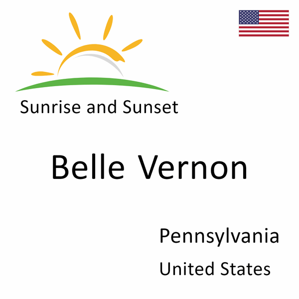 Sunrise and sunset times for Belle Vernon, Pennsylvania, United States