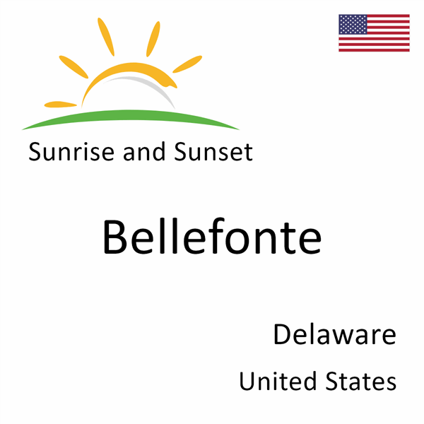 Sunrise and sunset times for Bellefonte, Delaware, United States