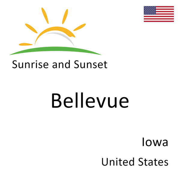 Sunrise and sunset times for Bellevue, Iowa, United States