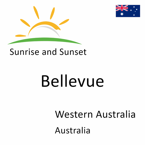 Sunrise and sunset times for Bellevue, Western Australia, Australia