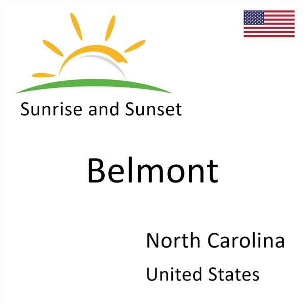 Sunrise and sunset times for Belmont, North Carolina, United States