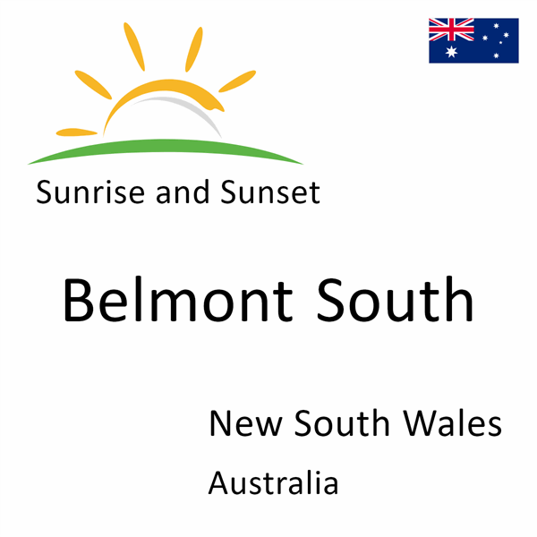 Sunrise and sunset times for Belmont South, New South Wales, Australia