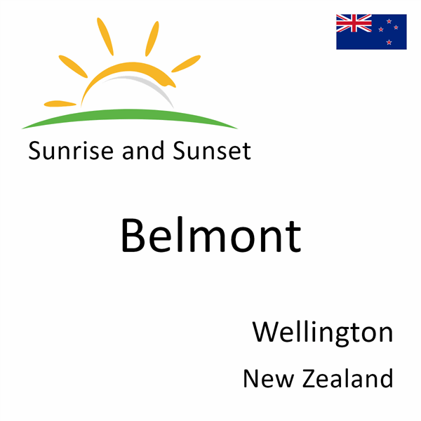 Sunrise and sunset times for Belmont, Wellington, New Zealand