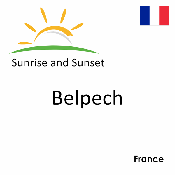 Sunrise and sunset times for Belpech, France