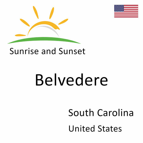 Sunrise and sunset times for Belvedere, South Carolina, United States