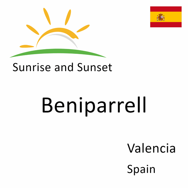 Sunrise and sunset times for Beniparrell, Valencia, Spain