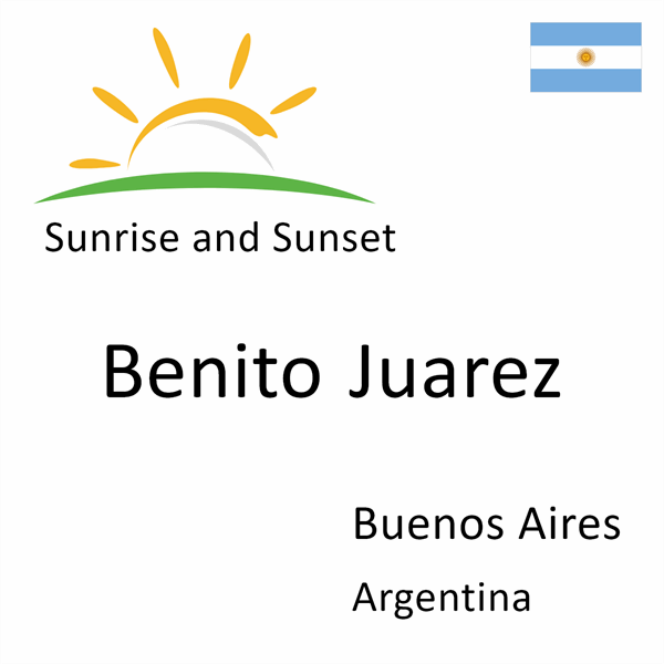 Sunrise and sunset times for Benito Juarez, Buenos Aires, Argentina