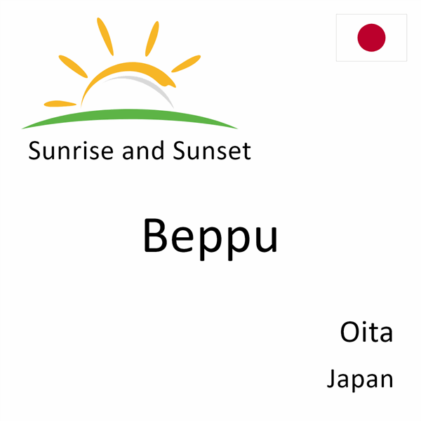 Sunrise and sunset times for Beppu, Oita, Japan