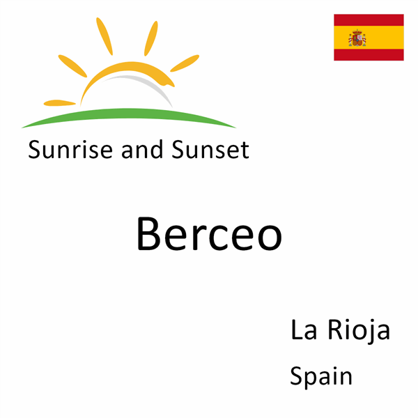 Sunrise and sunset times for Berceo, La Rioja, Spain