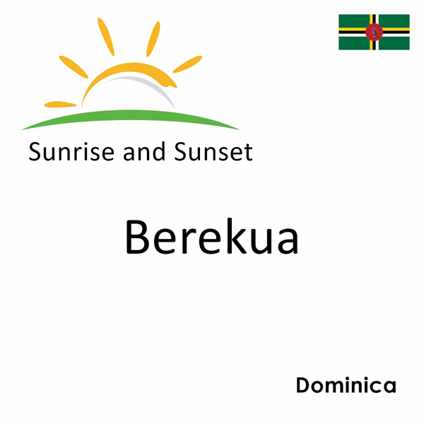 Sunrise and sunset times for Berekua, Dominica