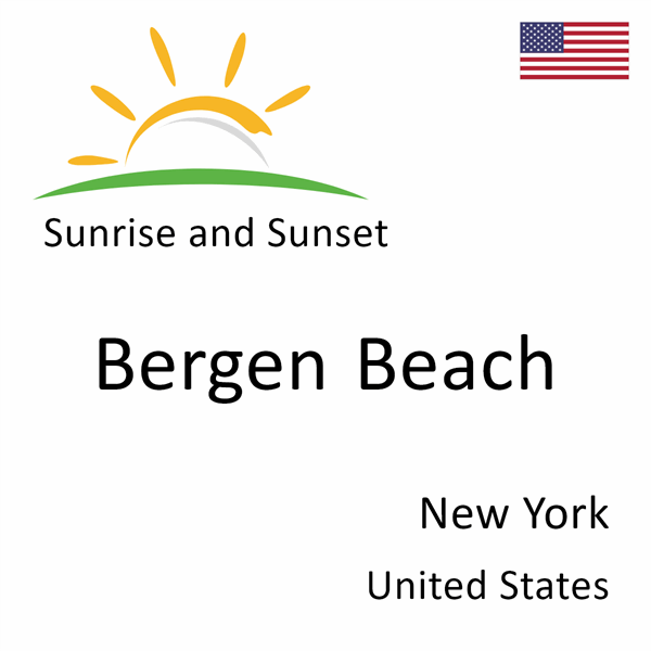 Sunrise and sunset times for Bergen Beach, New York, United States