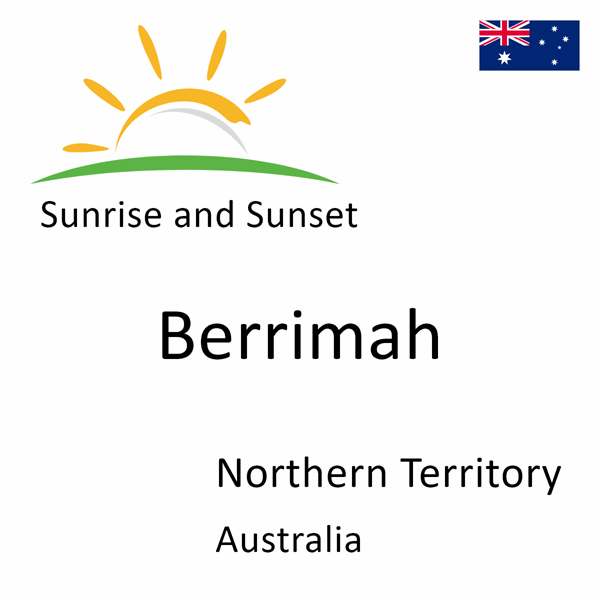 Sunrise and sunset times for Berrimah, Northern Territory, Australia