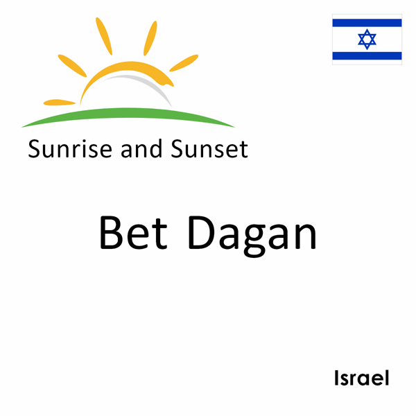 Sunrise and sunset times for Bet Dagan, Israel