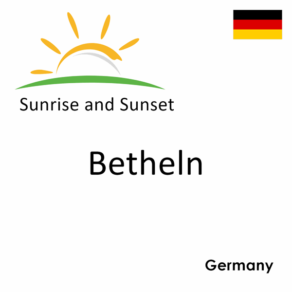 Sunrise and sunset times for Betheln, Germany