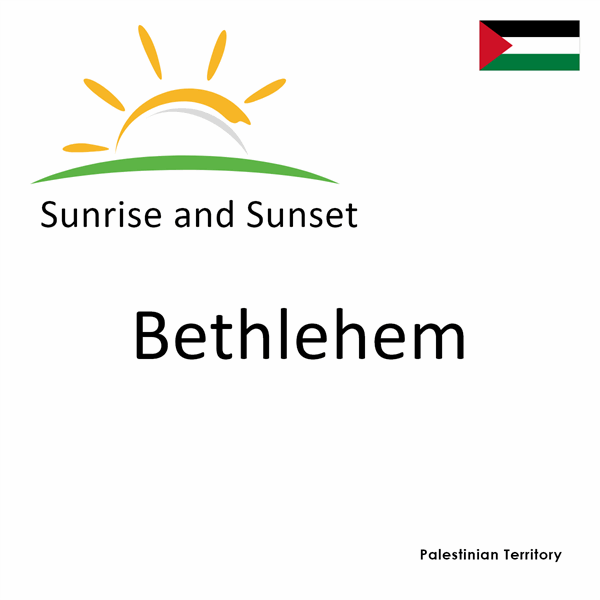 Sunrise and sunset times for Bethlehem, Palestinian Territory