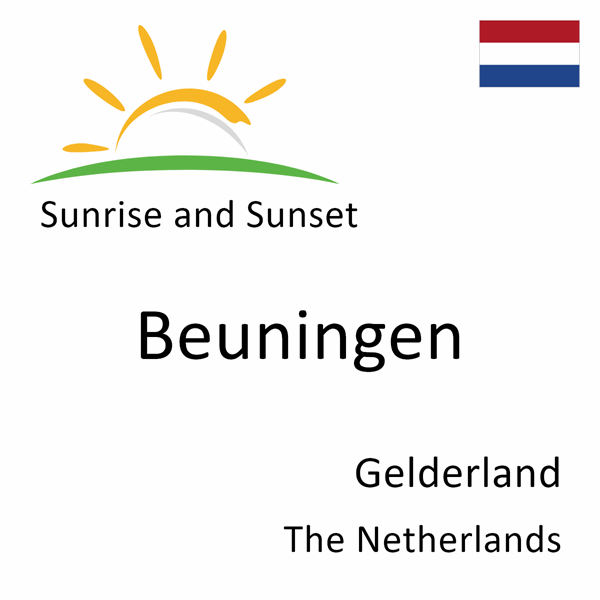 Sunrise and sunset times for Beuningen, Gelderland, The Netherlands