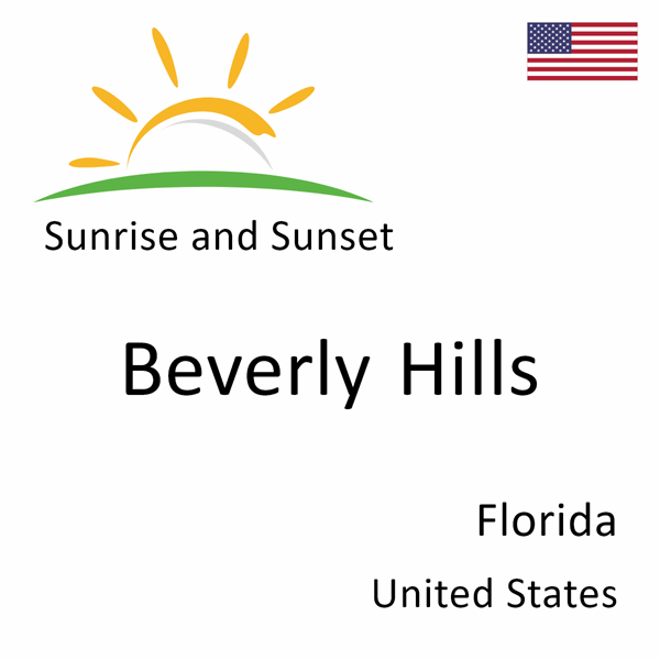 Sunrise and sunset times for Beverly Hills, Florida, United States