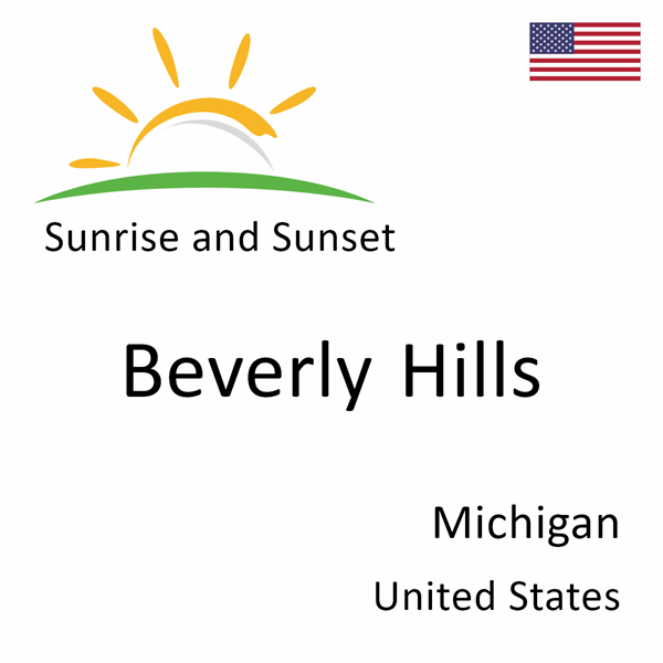 Sunrise and sunset times for Beverly Hills, Michigan, United States