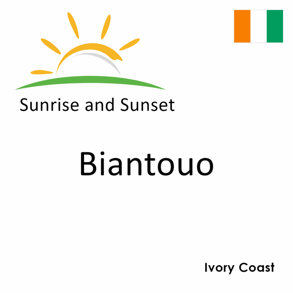 Sunrise and sunset times for Biantouo, Ivory Coast