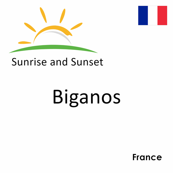 Sunrise and sunset times for Biganos, France