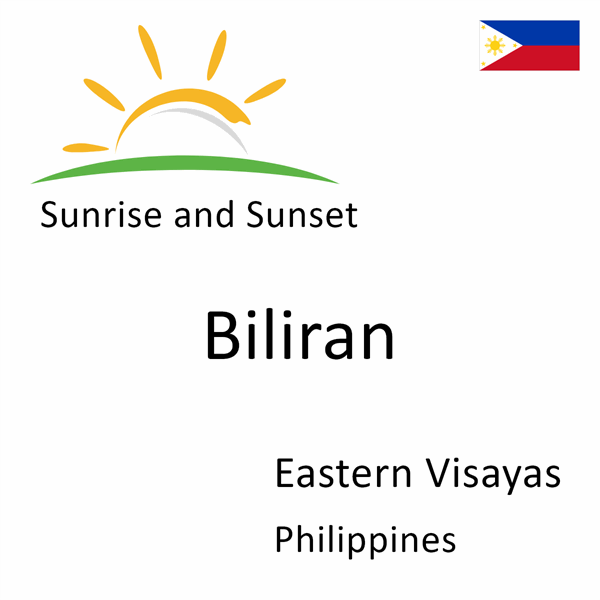 Sunrise and sunset times for Biliran, Eastern Visayas, Philippines