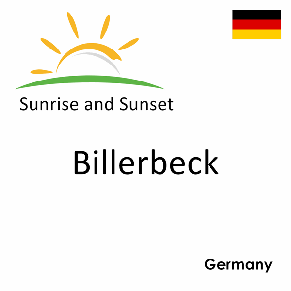 Sunrise and sunset times for Billerbeck, Germany