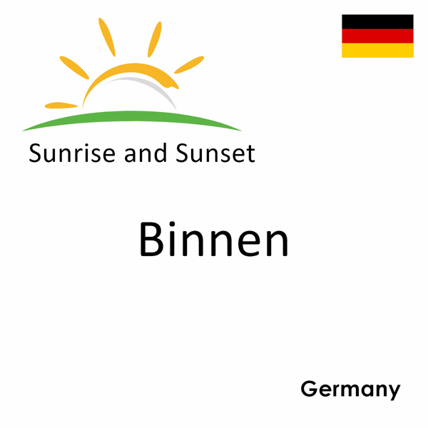 Sunrise and sunset times for Binnen, Germany