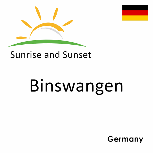 Sunrise and sunset times for Binswangen, Germany