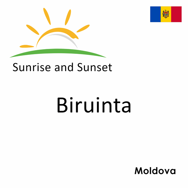 Sunrise and sunset times for Biruinta, Moldova