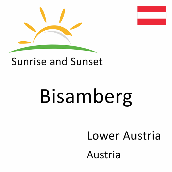 Sunrise and sunset times for Bisamberg, Lower Austria, Austria