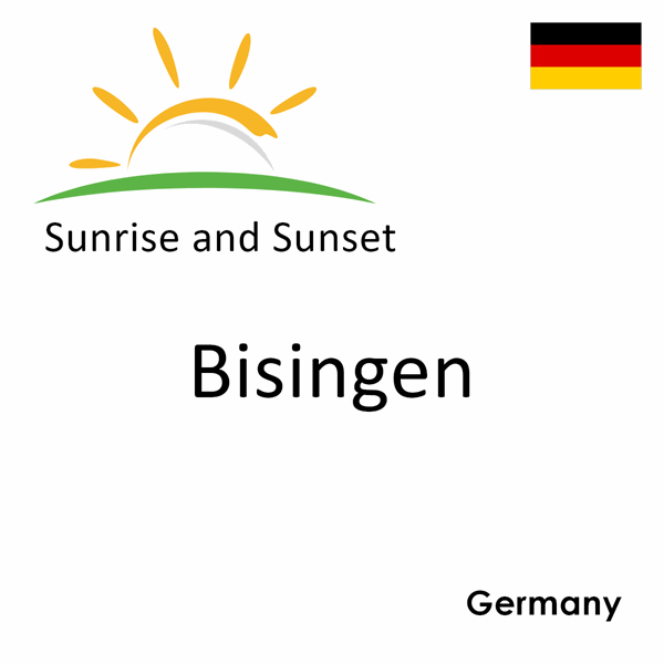 Sunrise and sunset times for Bisingen, Germany