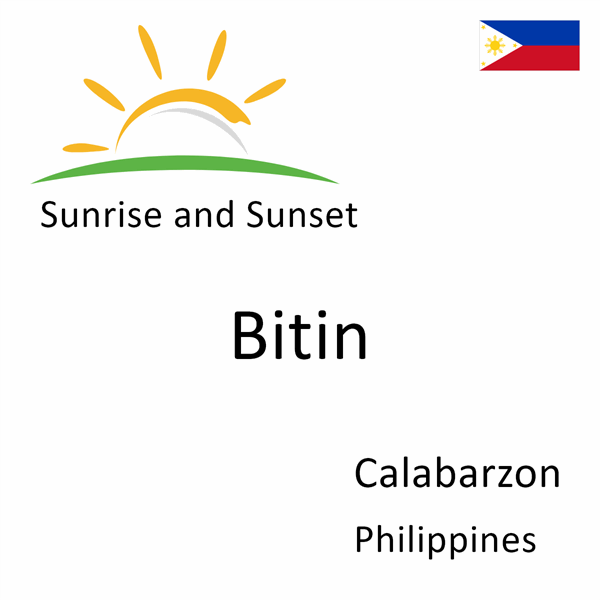 Sunrise and sunset times for Bitin, Calabarzon, Philippines