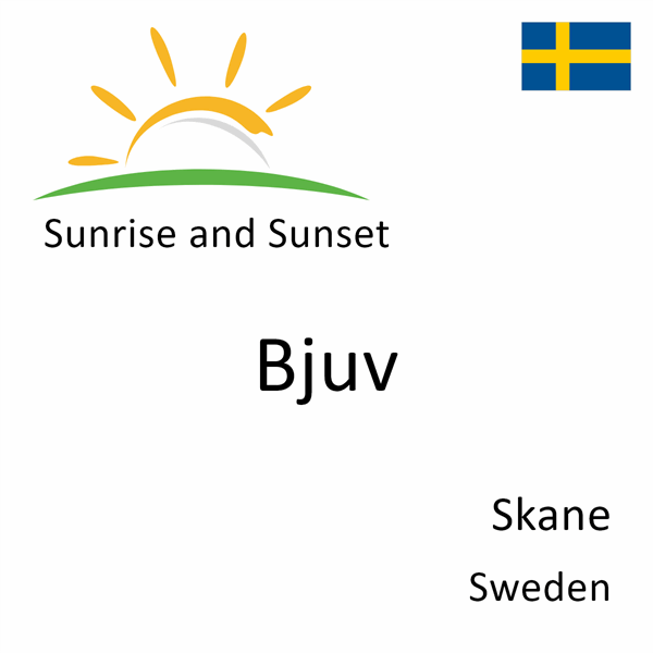 Sunrise and sunset times for Bjuv, Skane, Sweden