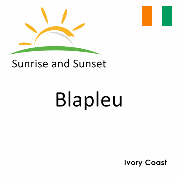 Sunrise and sunset times for Blapleu, Ivory Coast