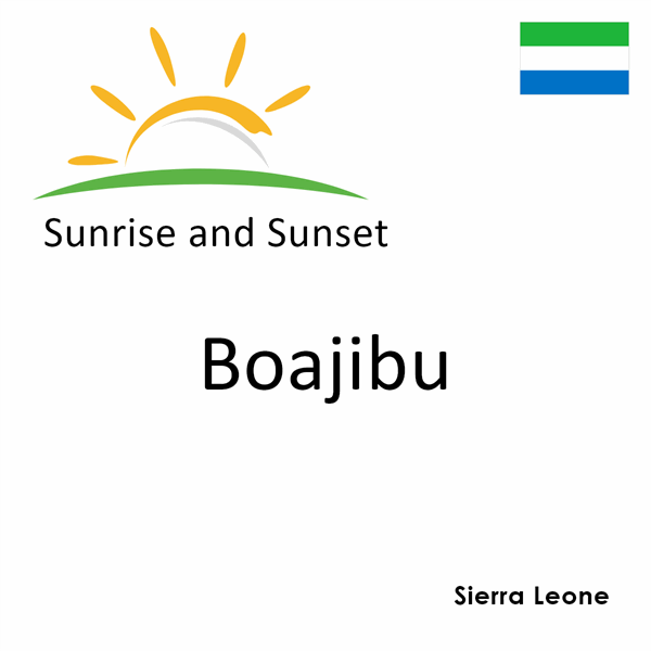 Sunrise and sunset times for Boajibu, Sierra Leone