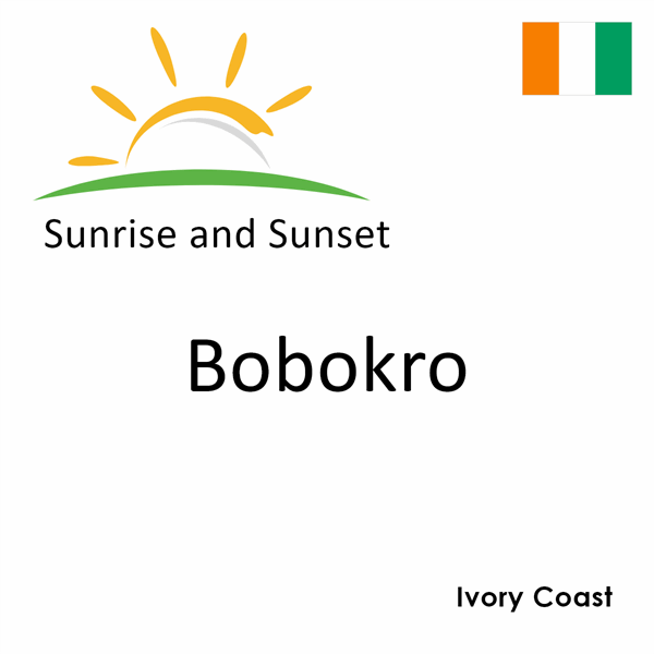 Sunrise and sunset times for Bobokro, Ivory Coast