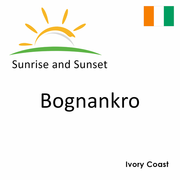 Sunrise and sunset times for Bognankro, Ivory Coast