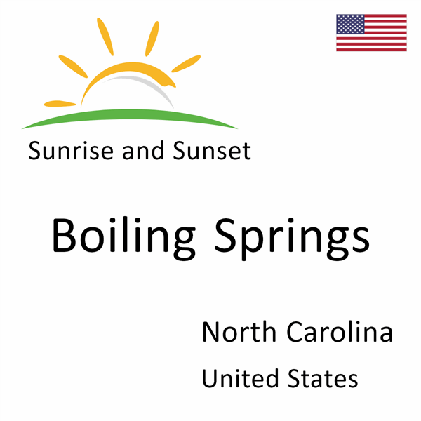 Sunrise and sunset times for Boiling Springs, North Carolina, United States