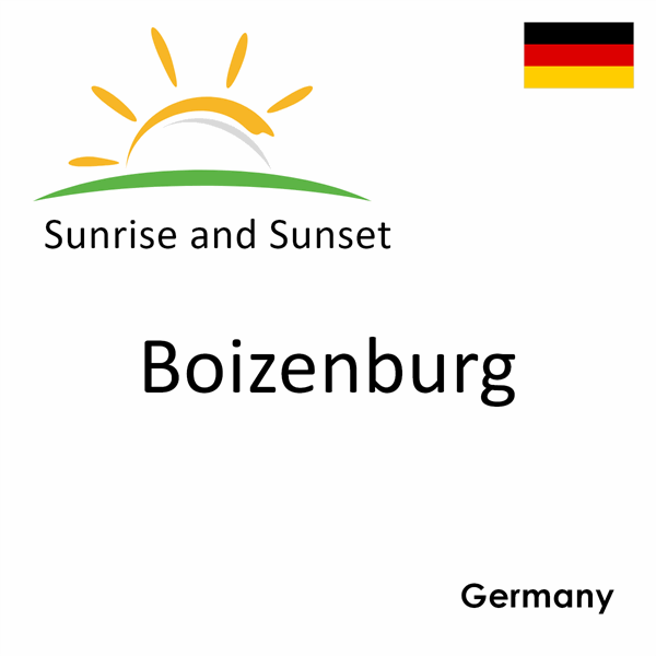 Sunrise and sunset times for Boizenburg, Germany