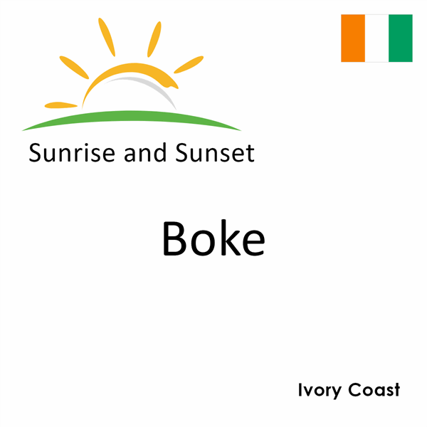 Sunrise and sunset times for Boke, Ivory Coast