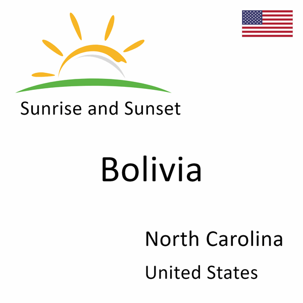 Sunrise and sunset times for Bolivia, North Carolina, United States