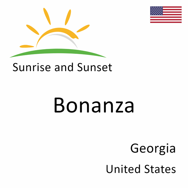 Sunrise and sunset times for Bonanza, Georgia, United States