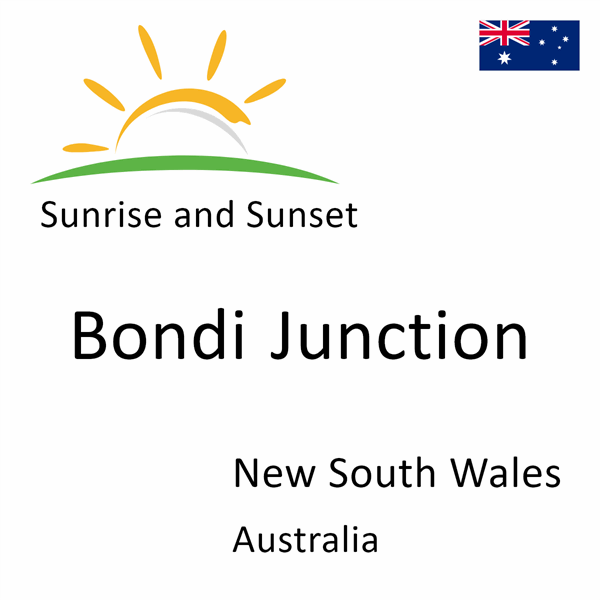 Sunrise and sunset times for Bondi Junction, New South Wales, Australia