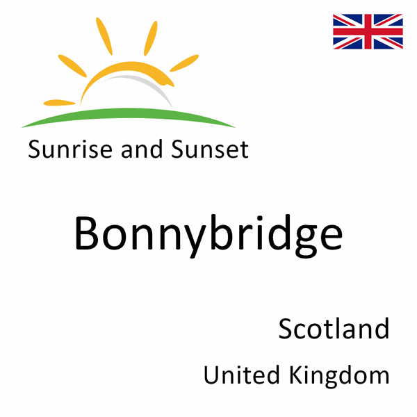 Sunrise and sunset times for Bonnybridge, Scotland, United Kingdom