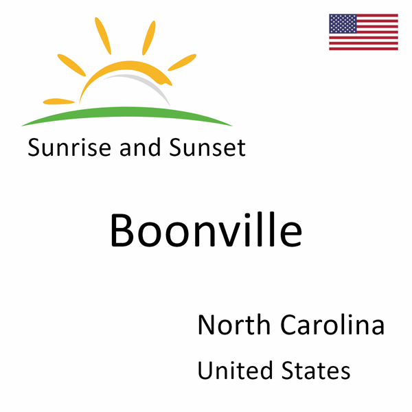 Sunrise and sunset times for Boonville, North Carolina, United States