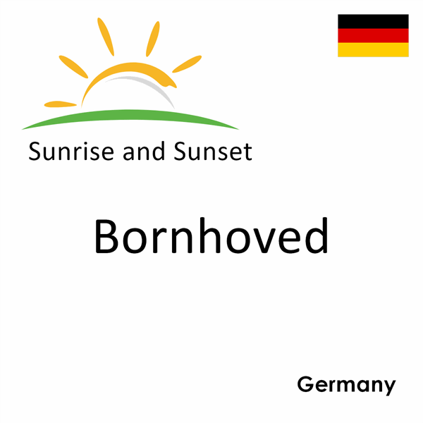 Sunrise and sunset times for Bornhoved, Germany